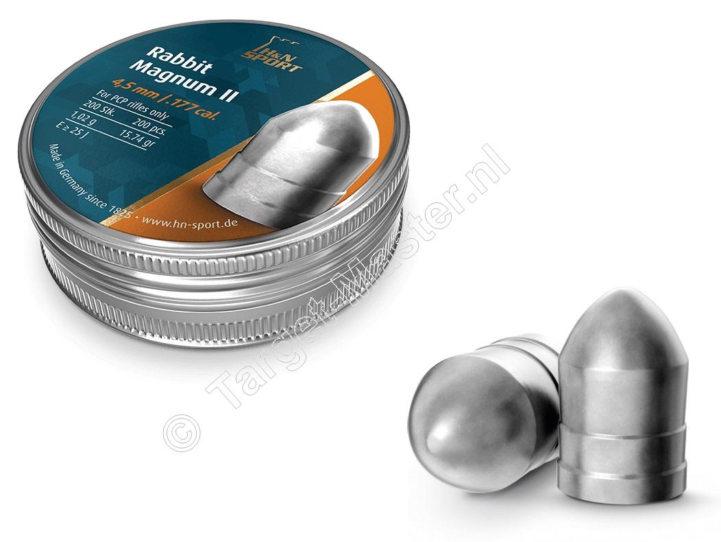 H&N Rabbit Magnum II 4.50mm Airgun Pellets tin of 200